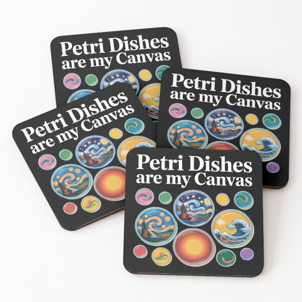 Item preview, Petri dishes are my canvas, funny art and microbiology designed and sold by NoetherSym.