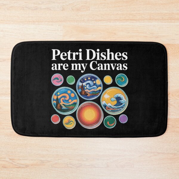 Item preview, Petri dishes are my canvas, funny art and microbiology designed and sold by NoetherSym.