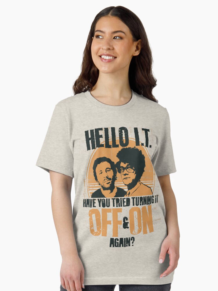 Thumbnail 2 of 7, Essential T-Shirt, IT Crowd Have You Tried Turning It Off & On Again? designed and sold by PinkPlatypus.