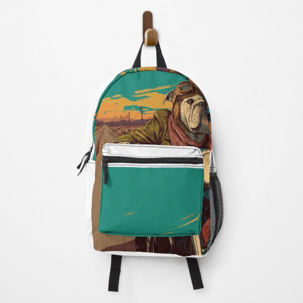 Item preview, Retro Biker Bulldog on the Open Road designed and sold by TomiMono.
