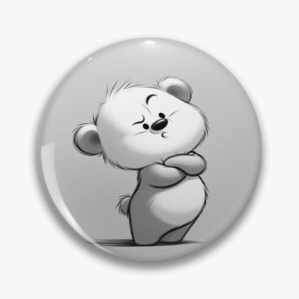 Item preview, handmade drawing of cute chubby little bear  designed and sold by NivyasArtistry.