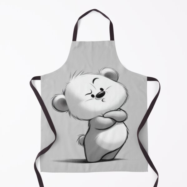 Item preview, handmade drawing of cute chubby little bear designed and sold by NivyasArtistry.