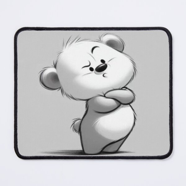 Item preview, handmade drawing of cute chubby little bear  designed and sold by NivyasArtistry.