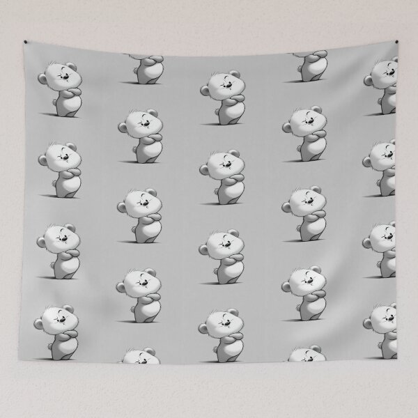 Item preview, handmade drawing of cute chubby little bear  designed and sold by NivyasArtistry.