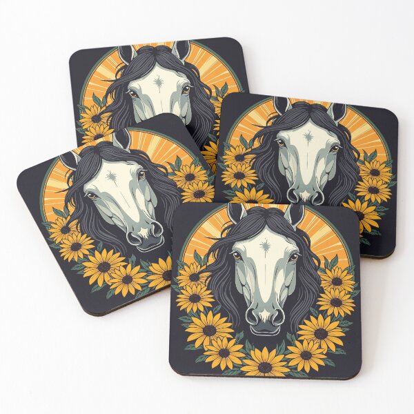 Item preview, Horse And Black Eyed Susan Flowers designed and sold by taiche.