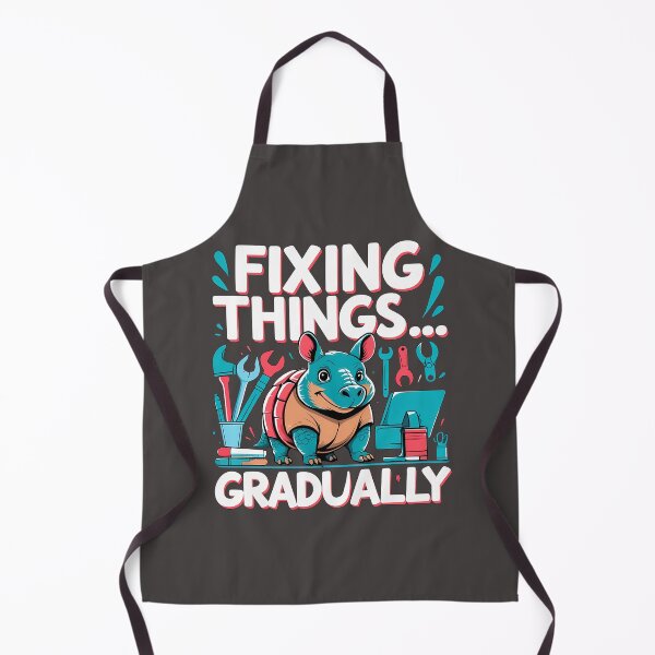 Item preview, Fixing Things Gradually Armadillo Business humor Design designed and sold by FoxyJags.