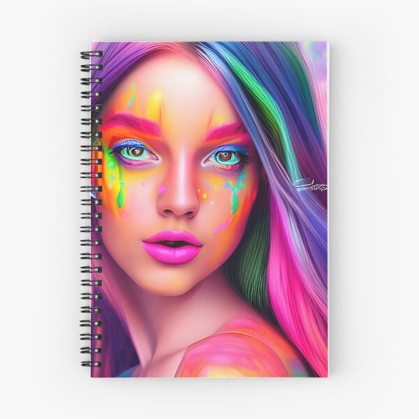Item preview, Vibrant Rainbow Abstract Portrait Print – Bold Colorful Female Wall Art for Creative Interiors  designed and sold by Giftables.