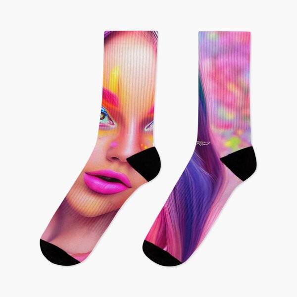 Item preview, Vibrant Rainbow Abstract Portrait Print – Bold Colorful Female Wall Art for Creative Interiors  designed and sold by Giftables.