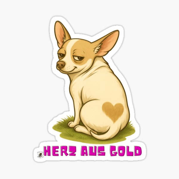 Item preview, Heart of gold – cheeky, loyal, unique designed and sold by MitMopsundHerz Rosinchens_Welt.