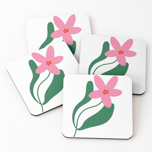 Item preview, Minimal Pink Five-Petal Flower Illustration designed and sold by ArtfulWeave.
