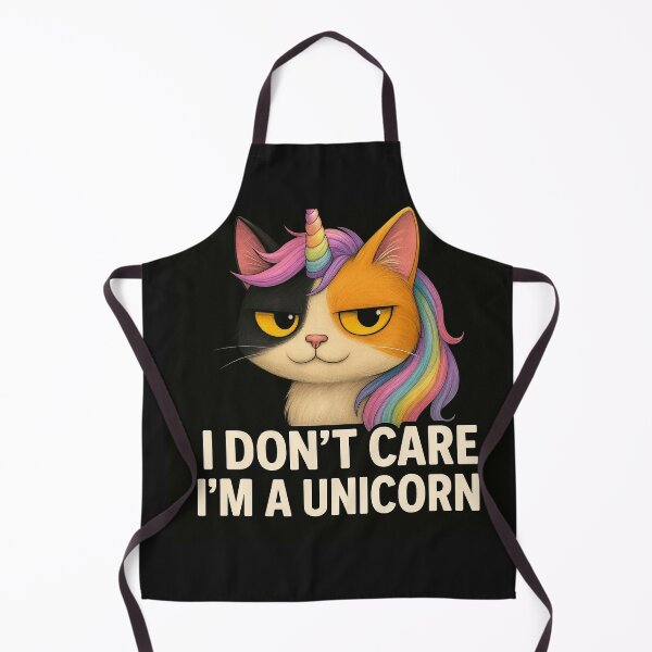 Item preview, I Don't Care, I'm a Unicorn – Calico Cat Edition designed and sold by TrixiDesigns.