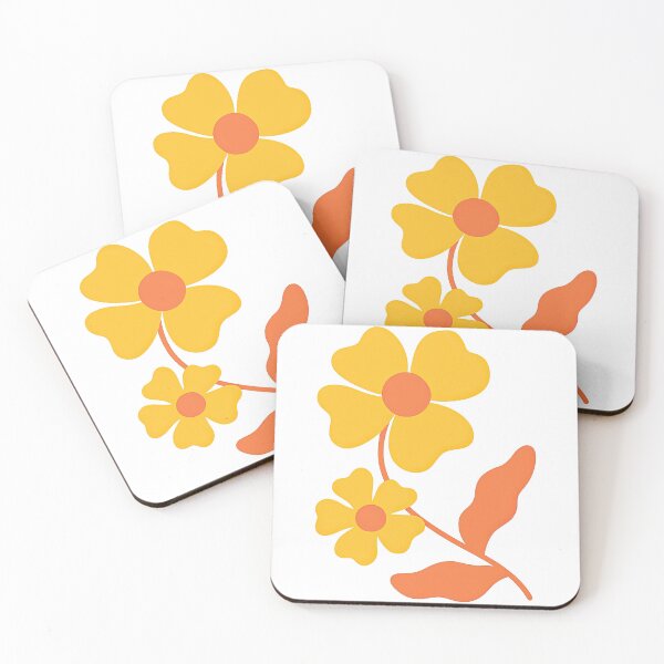 Item preview, Retro Yellow and Orange Flower Design designed and sold by ArtfulWeave.