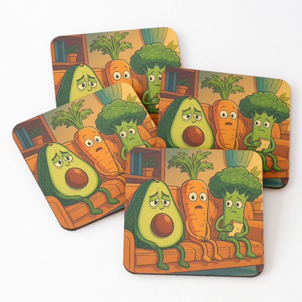 Item preview, The Veggie Trio: Trauma on a Couch designed and sold by GiggleSnaps.