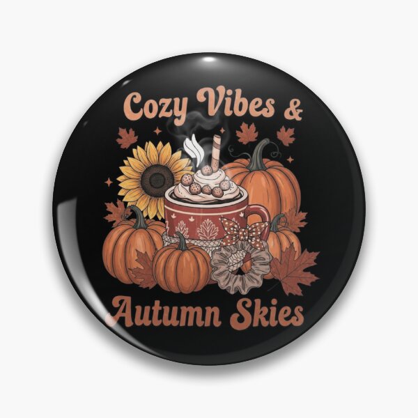 Item preview, Cozy Vibes & Autumn Skies – Cute Fall Aesthetic Sticker designed and sold by MomentumbyOla.
