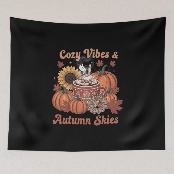 Item preview, Cozy Vibes & Autumn Skies – Cute Fall Aesthetic Sticker designed and sold by MomentumbyOla.