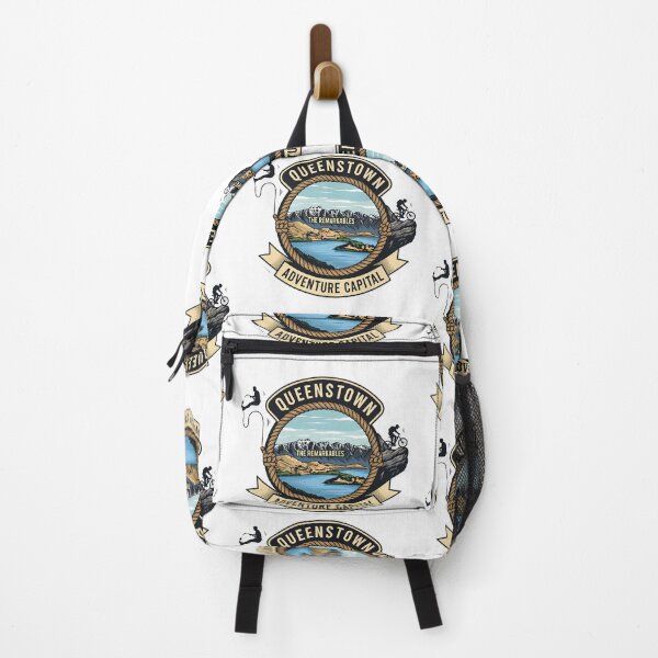 Item preview, Queenstown, Adventure Capital: A Vintage Explorer's Emblem designed and sold by Digital Dreams Arts.