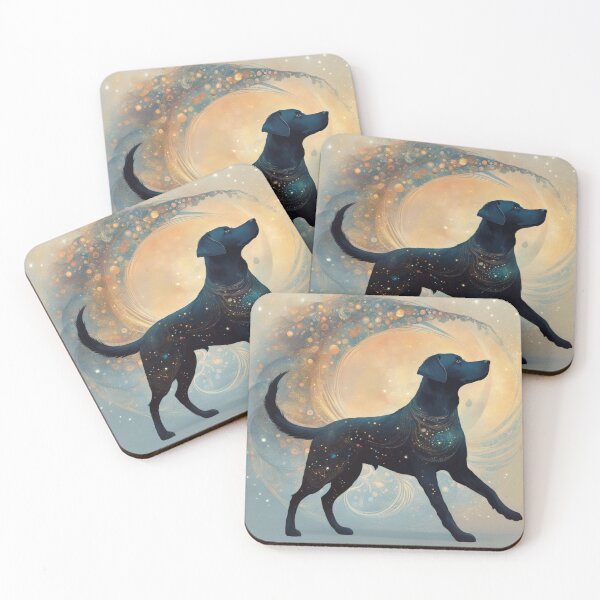Item preview, Black Labrador Retriever Spiral Dots designed and sold by Wags & Tails.