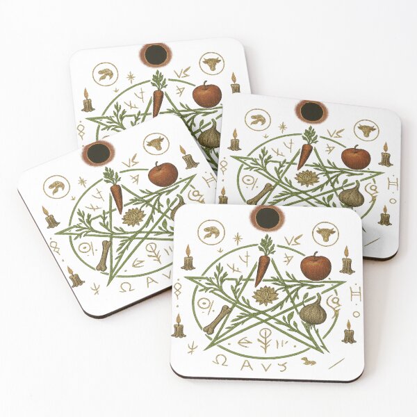 Item preview, Green Pentagram - Gift for Vegan Witches Occult Nature Art designed and sold by Jarminis.
