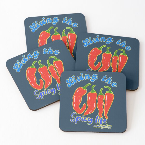 Item preview, Living The Spicy Life Every Day Chili Pepper Funny Quote designed and sold by Lovemountain.