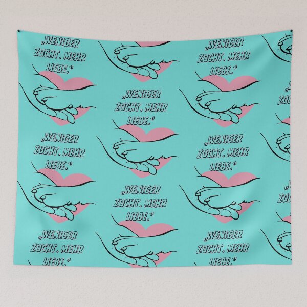 Item preview, Less breeding. More love. | Pfotenherz Statement designed and sold by MitMopsundHerz Rosinchens_Welt.