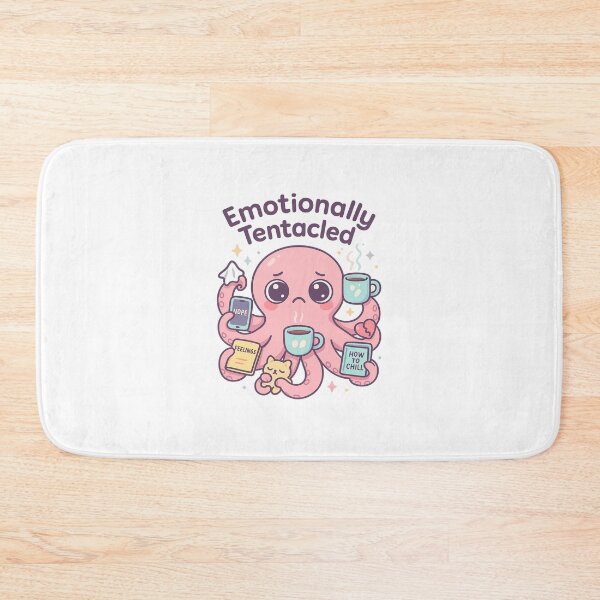 Item preview, Emotionally Tentacled – Cute Overwhelmed Octopus Design designed and sold by Art-Tacos.