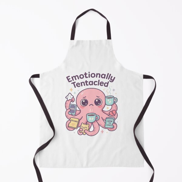 Item preview, Emotionally Tentacled – Cute Overwhelmed Octopus Design designed and sold by Art-Tacos.