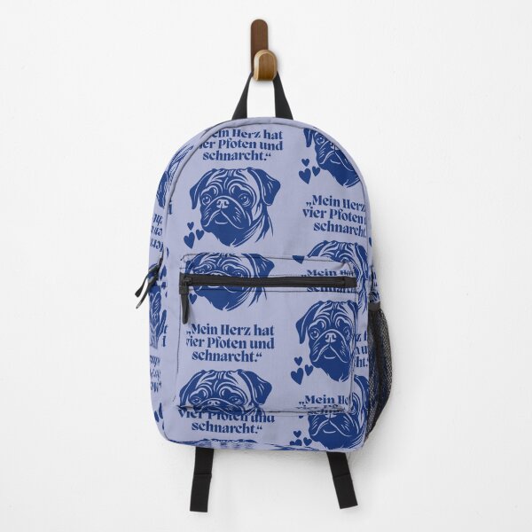 Item preview, My heart has four paws and snores | Pug Design designed and sold by MitMopsundHerz Rosinchens_Welt.