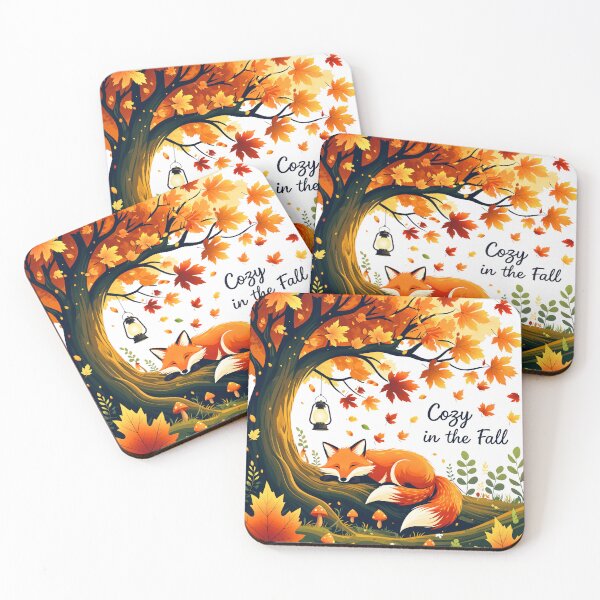 Item preview, Cozy Autumn Fox Illustration – Fall Forest Woodland Vibes Art designed and sold by CreativeVisionsHub.