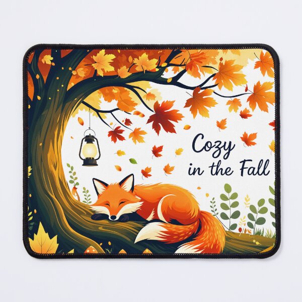 Item preview, Cozy Autumn Fox Illustration – Fall Forest Woodland Vibes Art designed and sold by CreativeVisionsHub.