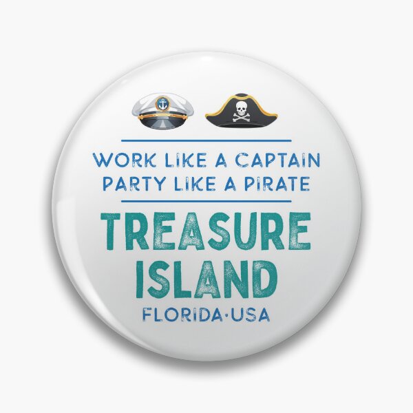 Artikelvorschau, Kapitän der Schatzinsel Florida, Piratendesign entworfen und verkauft von Futurebeachbum.