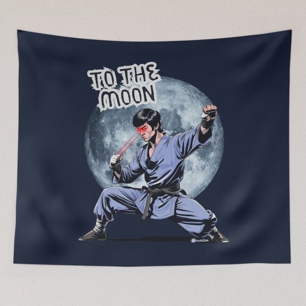 Item preview, Crypto Warrior – To the Moon (Blue Edition) designed and sold by Silvernuit.