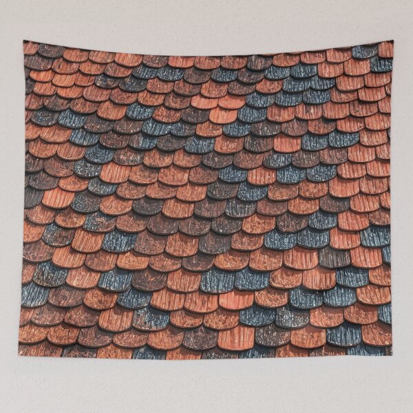 Item preview, Textured Roof with Red and Blue Shingles designed and sold by Rostislav Bouda.