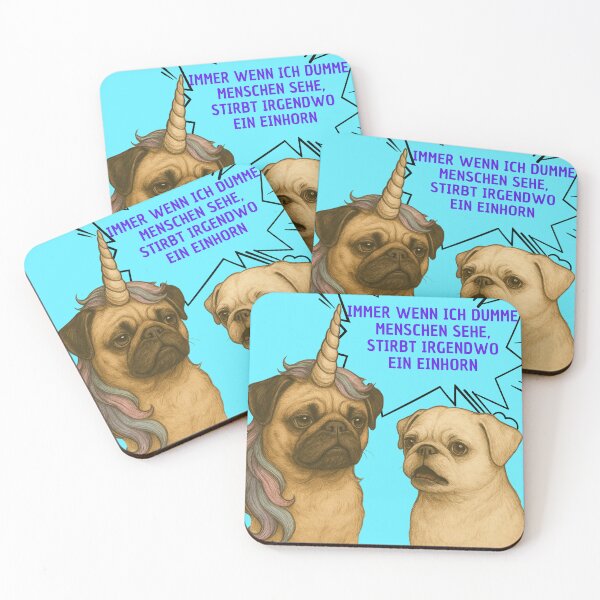 Item preview, “A pug, a unicorn & a stupid saying” designed and sold by MitMopsundHerz Rosinchens_Welt.