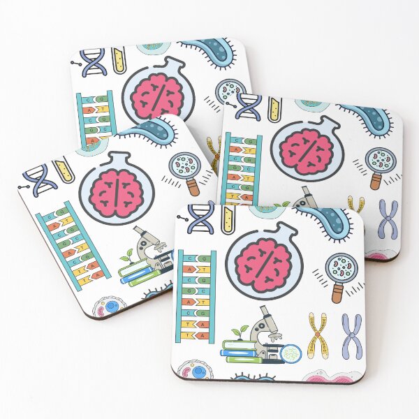 Item preview, Back to School Science Lab Biology Icons – DNA, Cells & Microscope Design designed and sold by ElixirCraft.