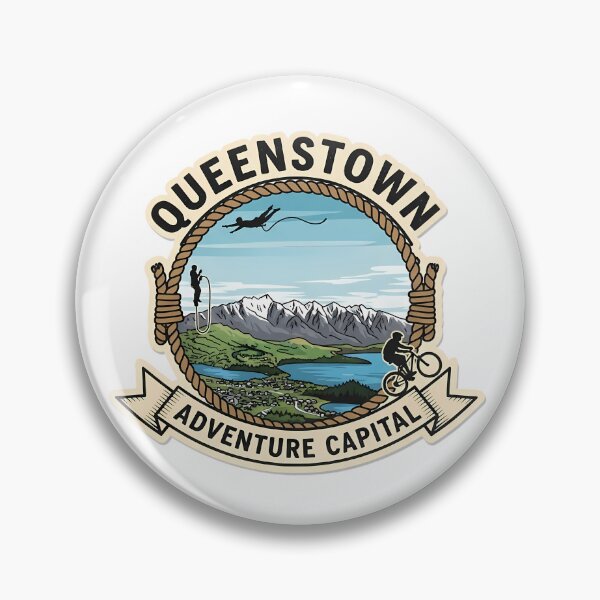 Item preview, A Collectible Queenstown Badge: For the True Adventurer designed and sold by Digital Dreams Arts.