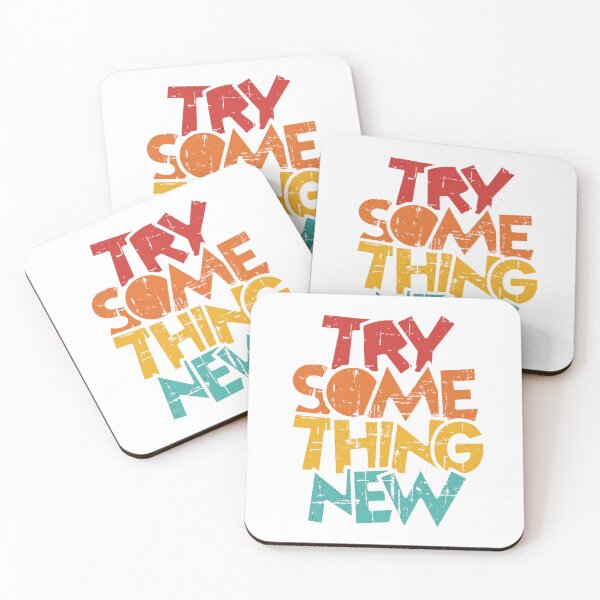 Item preview, Try Something New – Bold Retro Motivational Typography Shirt designed and sold by Sandy's Cheeky Studio.