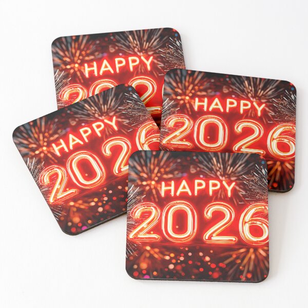 Item preview, Happy 2026 with fireworks background designed and sold by Mar-Bom.