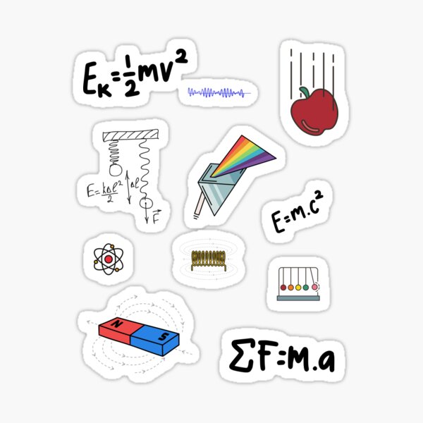 Item preview, Back to School Physics Icons – Magnetism, Motion & Light Science Design designed and sold by ElixirCraft.