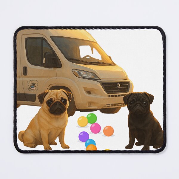 Item preview, With Pug and Heart – Adventures in the Pugmobile designed and sold by MitMopsundHerz Rosinchens_Welt.