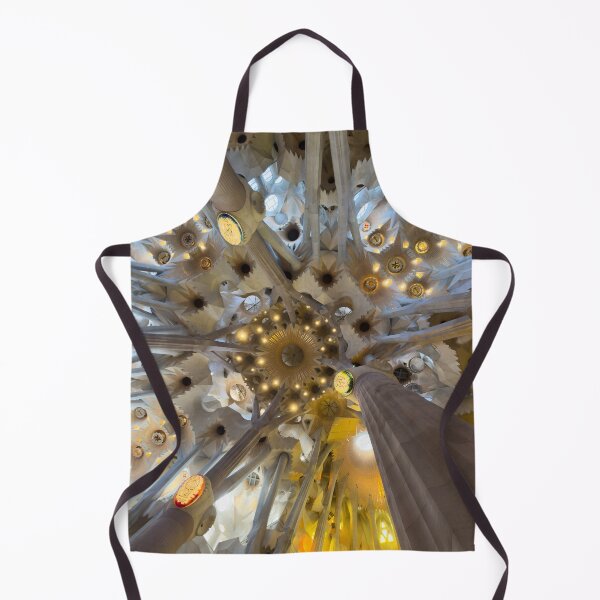 Item preview, Tree-like columns and golden light inside Sagrada Família designed and sold by bailey-cooper.