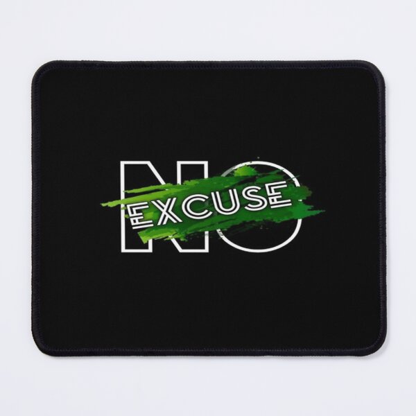 Item preview, No Excuse – Bold Motivational Quote in Green Graffiti Style designed and sold by Dubaay.