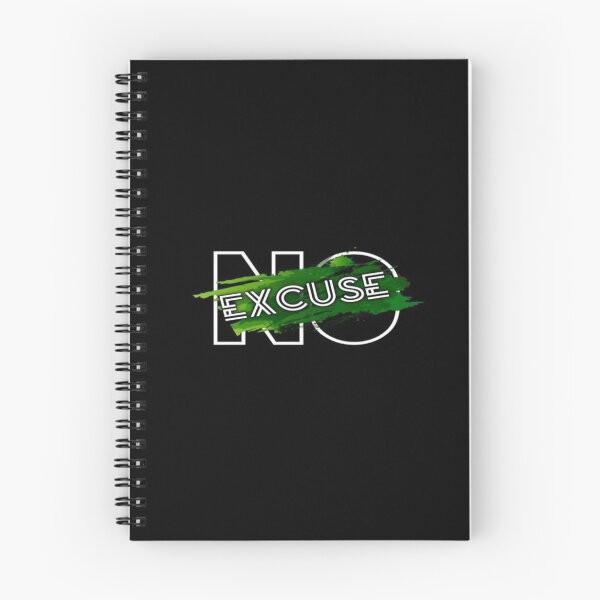Item preview, No Excuse – Bold Motivational Quote in Green Graffiti Style designed and sold by Dubaay.