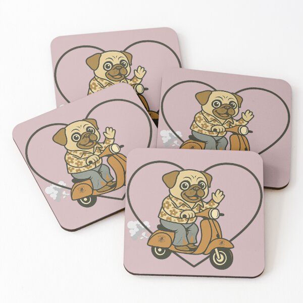 Item preview, Mops on Tour – Retro vibes with heart designed and sold by MitMopsundHerz Rosinchens_Welt.