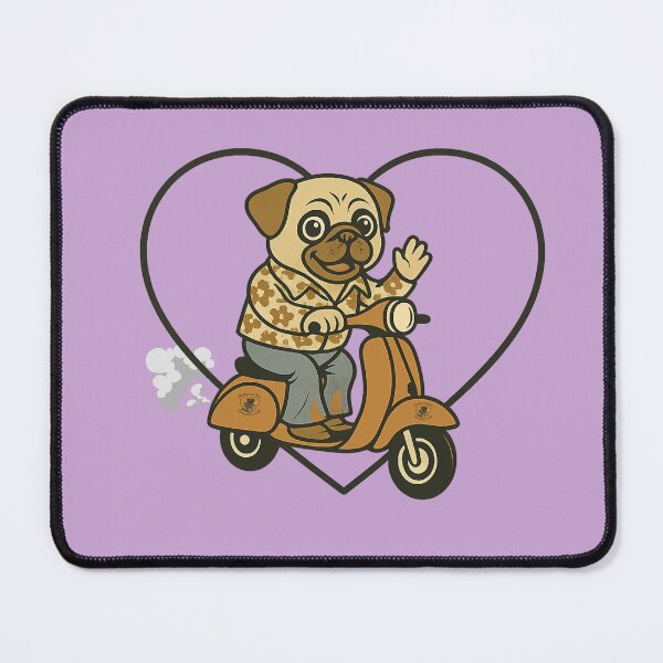 Item preview, Mops on Tour – Retro vibes with heart designed and sold by MitMopsundHerz Rosinchens_Welt.
