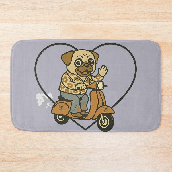 Item preview, Mops on Tour – Retro vibes with heart designed and sold by MitMopsundHerz Rosinchens_Welt.