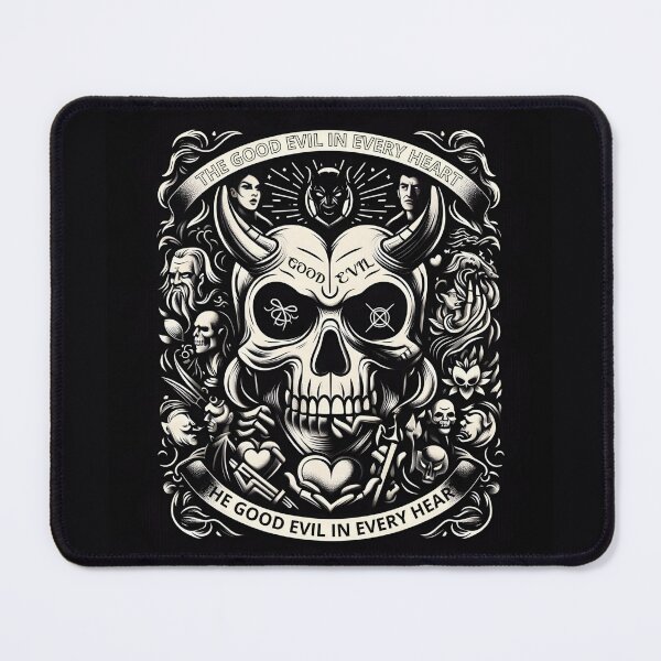 Item preview, Gothic Demon Skull Faces Hearts Struggle designed and sold by Voodoo Store Paranormal Collections.