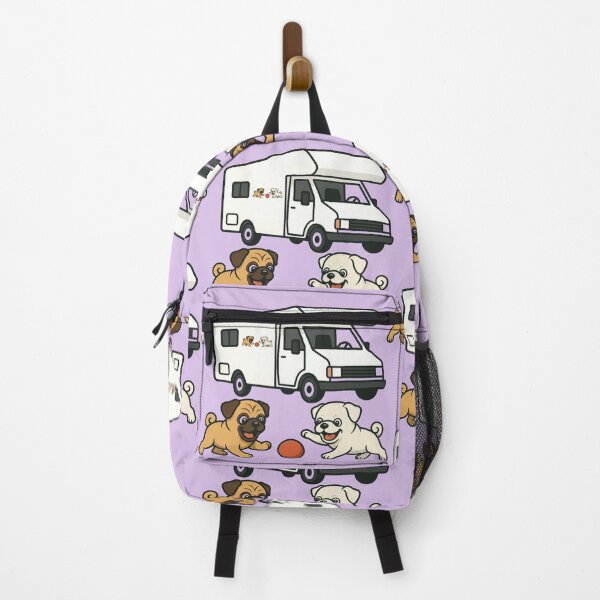 Item preview, “Pug adventures on the road – fun in front of the camper” designed and sold by MitMopsundHerz Rosinchens_Welt.