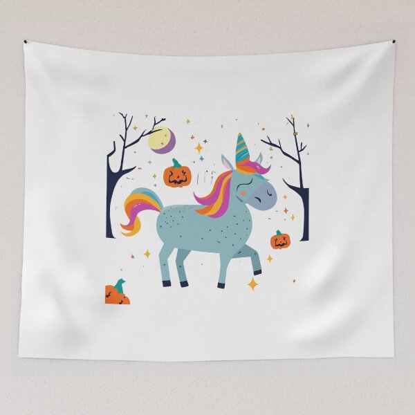 Item preview, Cartoon Spooky Unicorn Halloween  designed and sold by ArtQueen777.
