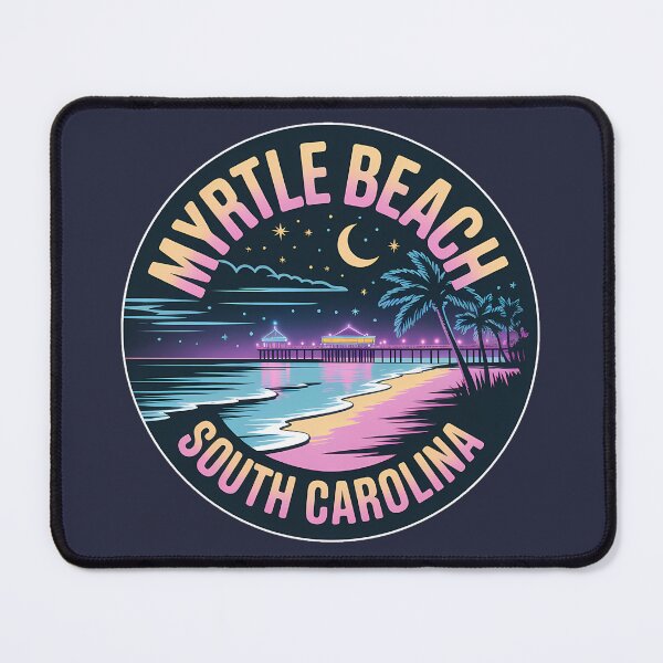 Item preview, Myrtle Beach Neon Night Badge – South Carolina Sticker designed and sold by Horizon Tales.