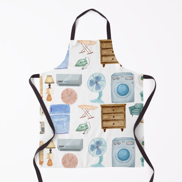 Item preview, Retro Home Appliances Pattern – Watercolor Furniture & Electronics designed and sold by hayashimei.